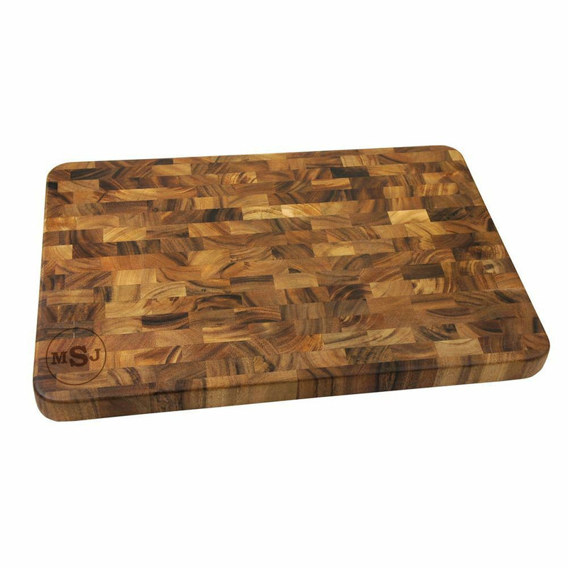 Circle Monogram Large End Grain Cutting Board