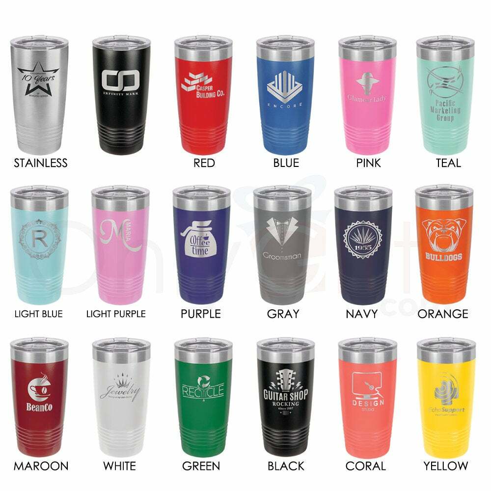 Black, Coral, Purple, Teal - 16 oz Acrylic Tumblers with Straws